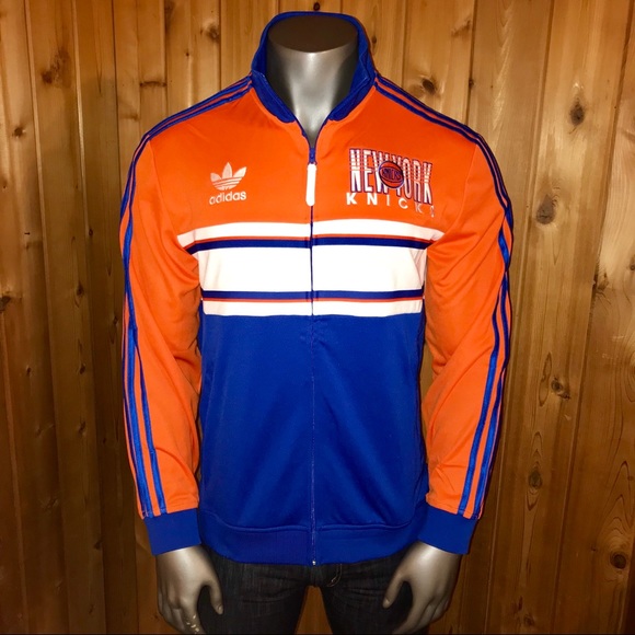 blue and orange adidas track jacket